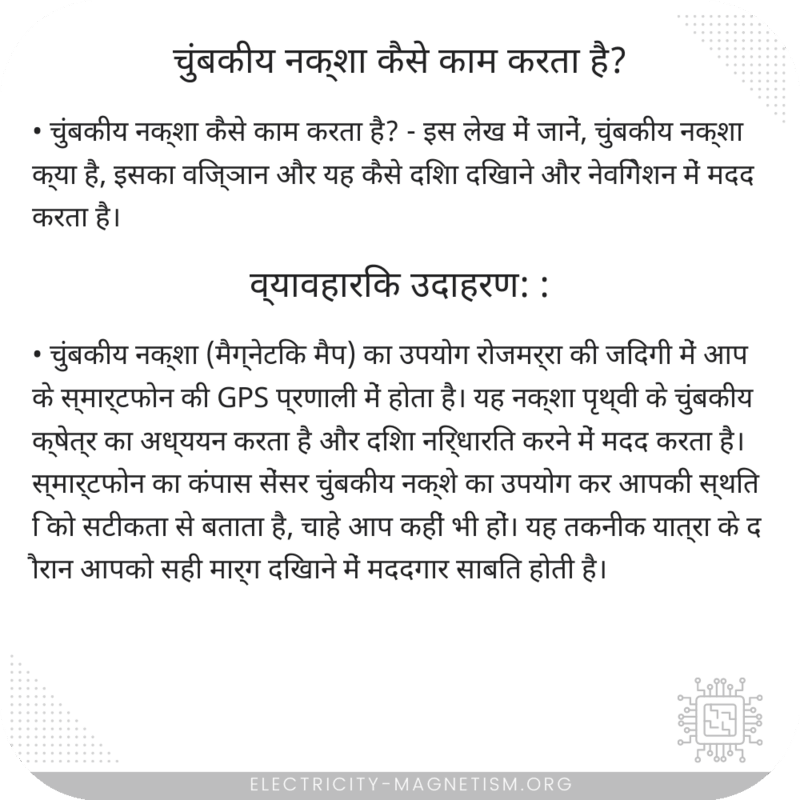 चुंबकीय नक्शा कैसे काम करता है?