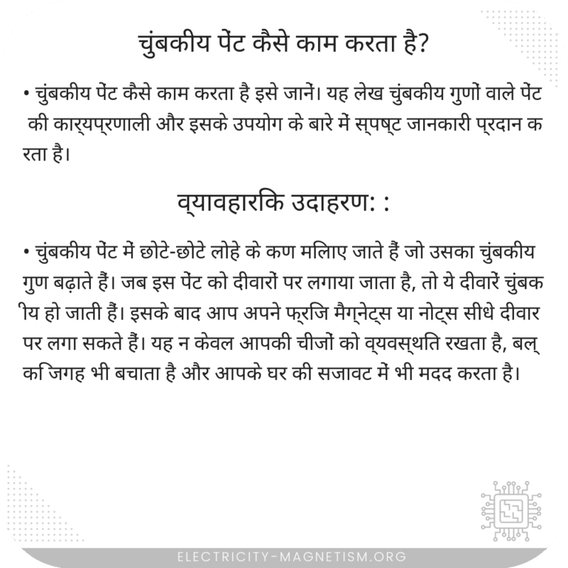 चुंबकीय पेंट कैसे काम करता है?