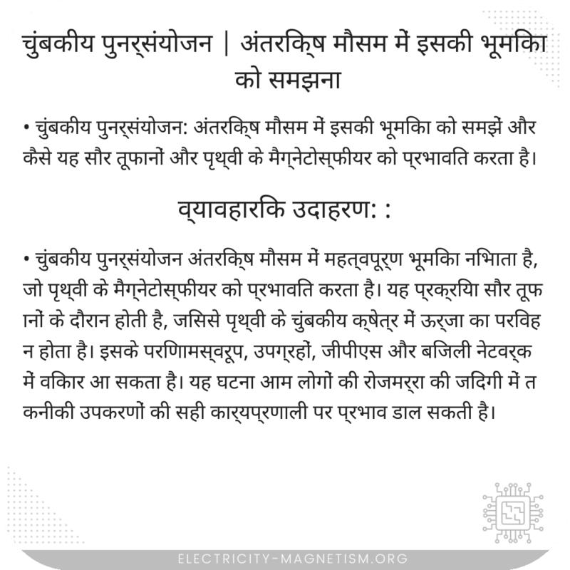 चुंबकीय पुनर्संयोजन | अंतरिक्ष मौसम में इसकी भूमिका को समझना