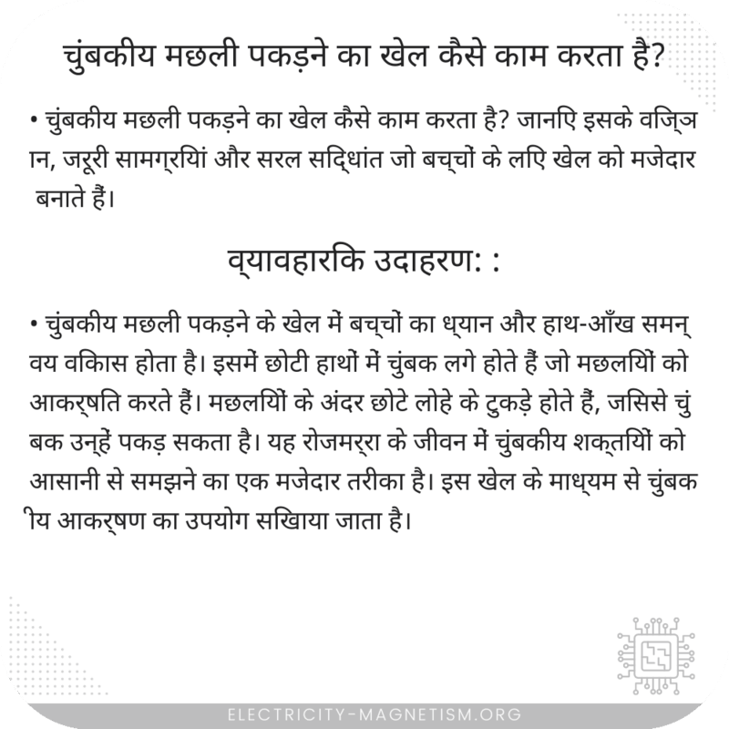 चुंबकीय मछली पकड़ने का खेल कैसे काम करता है?