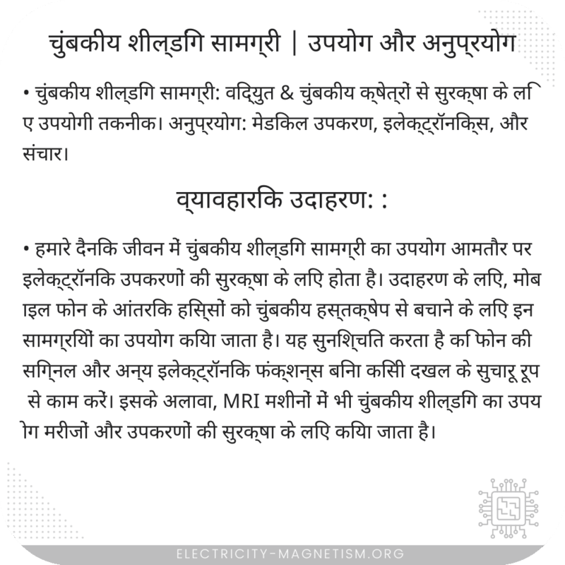 चुंबकीय शील्डिंग सामग्री | उपयोग और अनुप्रयोग
