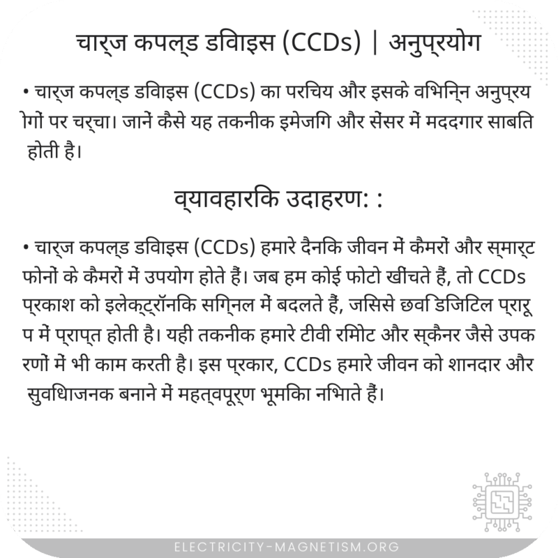 चार्ज कपल्ड डिवाइस (CCDs) | अनुप्रयोग