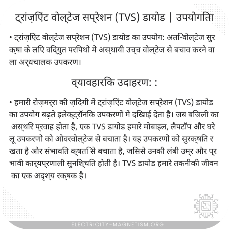 ट्रांज़िएंट वोल्टेज सप्रेशन (TVS) डायोड | उपयोगिता