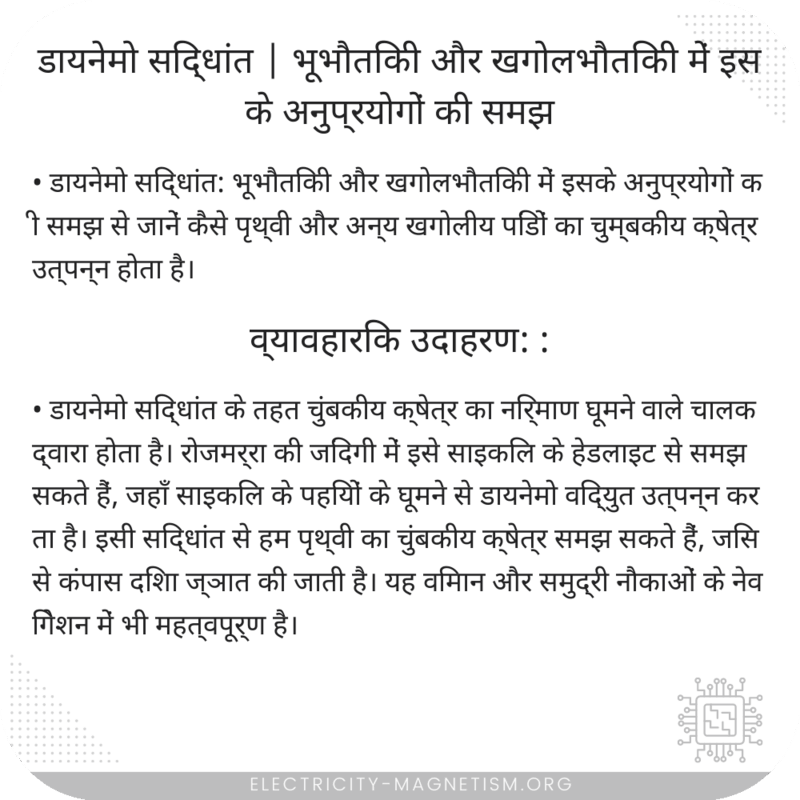 डायनेमो सिद्धांत | भूभौतिकी और खगोलभौतिकी में इसके अनुप्रयोगों की समझ