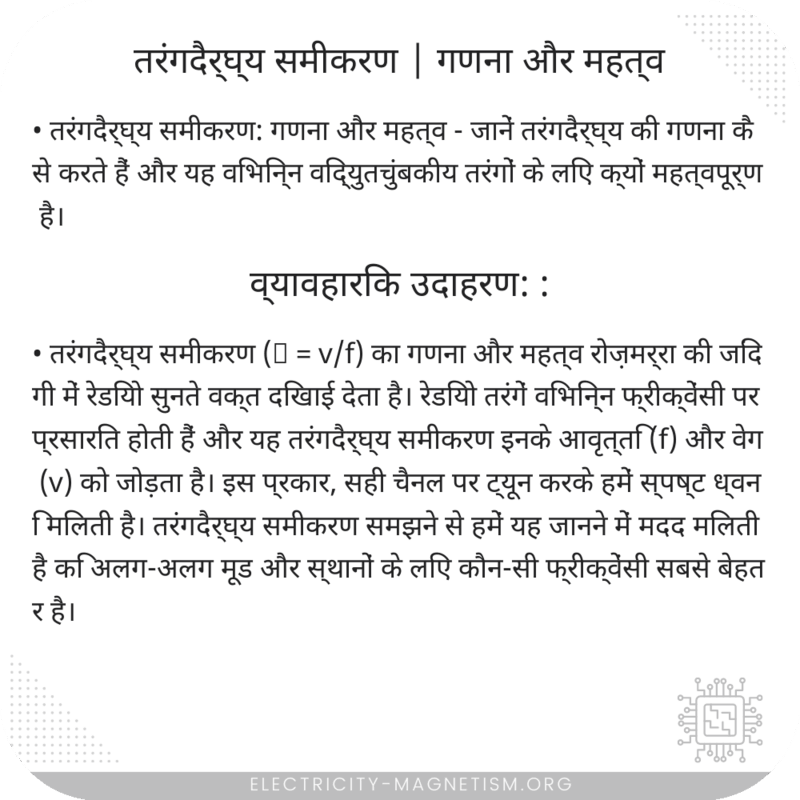 तरंगदैर्घ्य समीकरण | गणना और महत्व