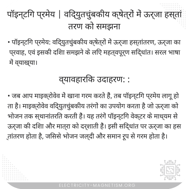 पॉइन्टिंग प्रमेय | विद्युतचुंबकीय क्षेत्रों में ऊर्जा हस्तांतरण को समझना