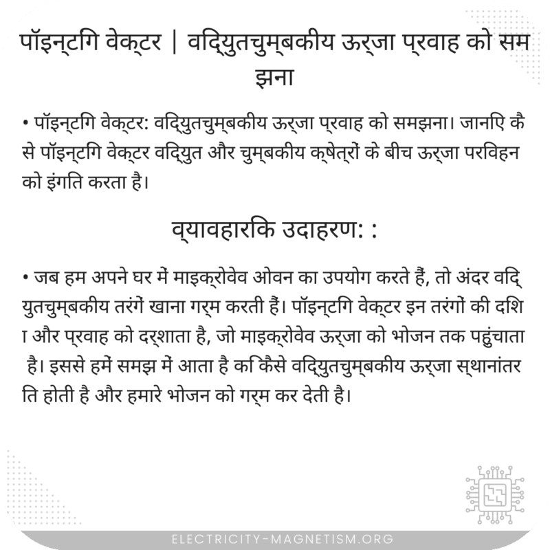 पॉइन्टिंग वेक्टर | विद्युतचुम्बकीय ऊर्जा प्रवाह को समझना