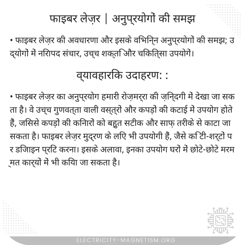 फाइबर लेज़र | अनुप्रयोगों की समझ