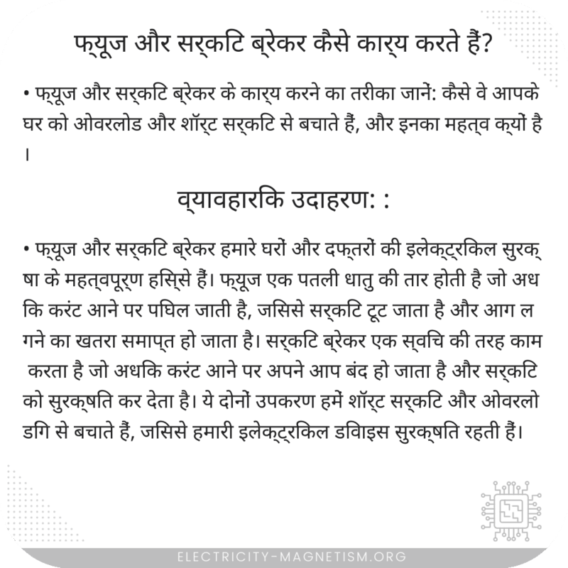 फ्यूज और सर्किट ब्रेकर कैसे कार्य करते हैं?