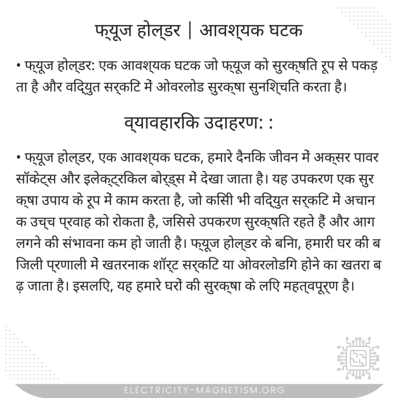 फ्यूज होल्डर | आवश्यक घटक