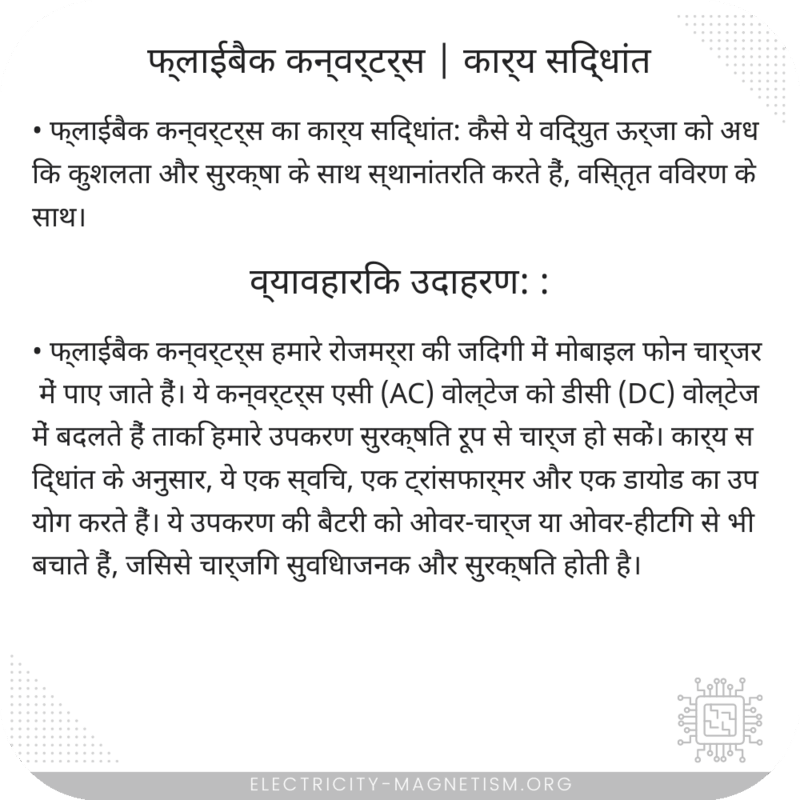 फ्लाईबैक कन्वर्टर्स | कार्य सिद्धांत