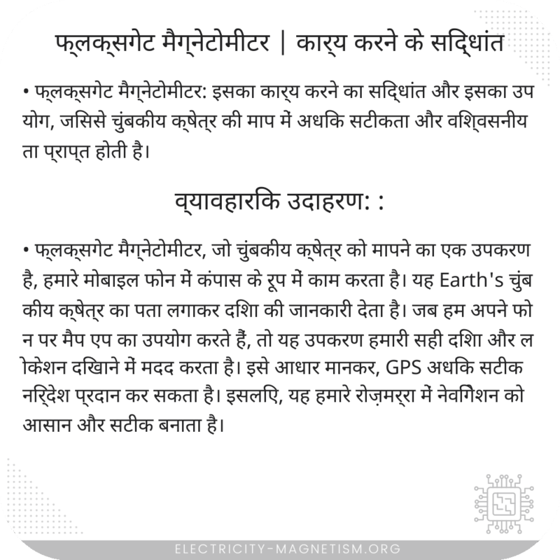 फ्लक्सगेट मैग्नेटोमीटर | कार्य करने के सिद्धांत