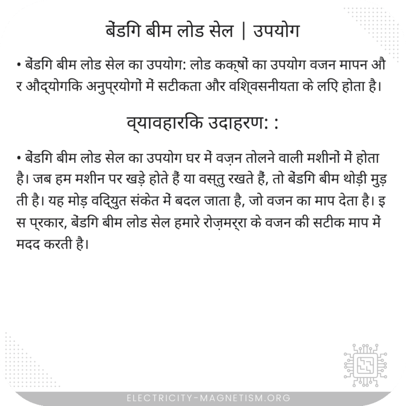 बेंडिंग बीम लोड सेल | उपयोग