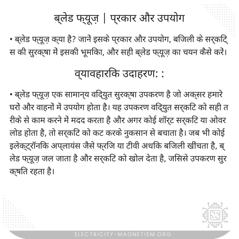 ब्लेड फ्यूज़ | प्रकार और उपयोग