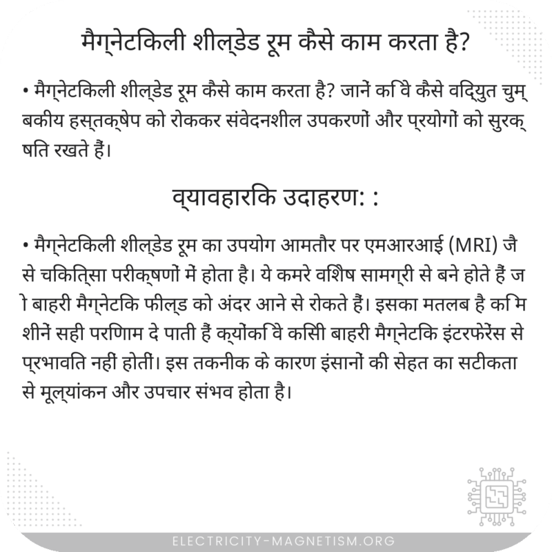 मैग्नेटिकली शील्डेड रूम कैसे काम करता है?