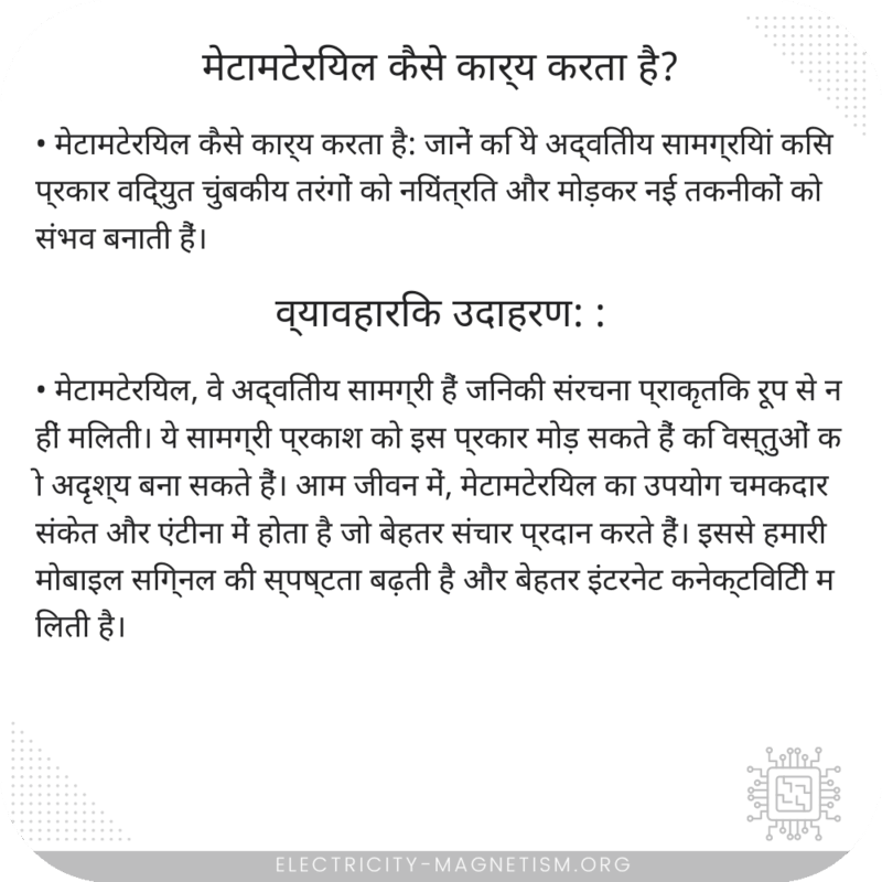 मेटामटेरियल कैसे कार्य करता है?