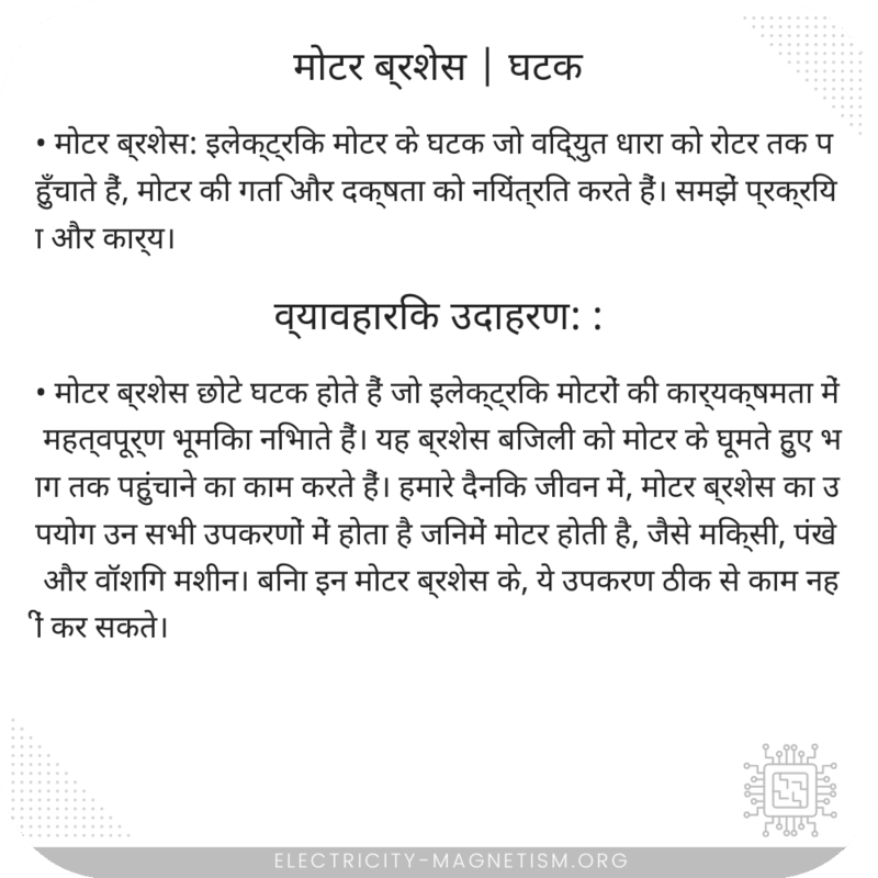मोटर ब्रशेस | घटक