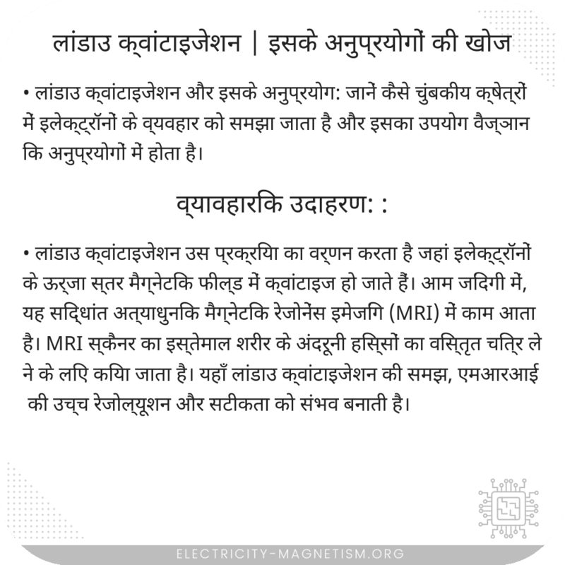 लांडाउ क्वांटाइजेशन | इसके अनुप्रयोगों की खोज
