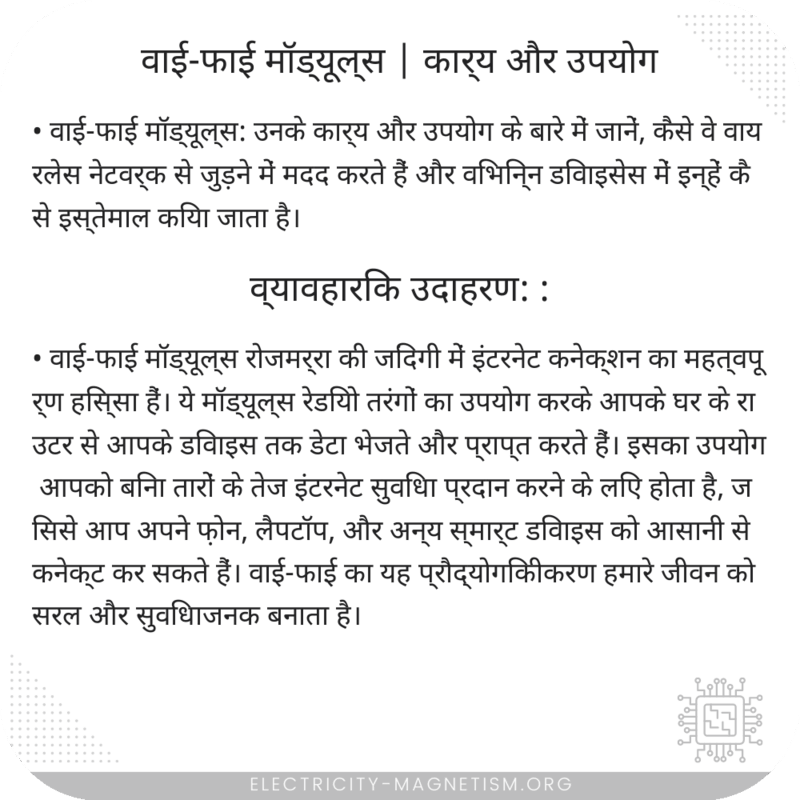 वाई-फाई मॉड्यूल्स | कार्य और उपयोग