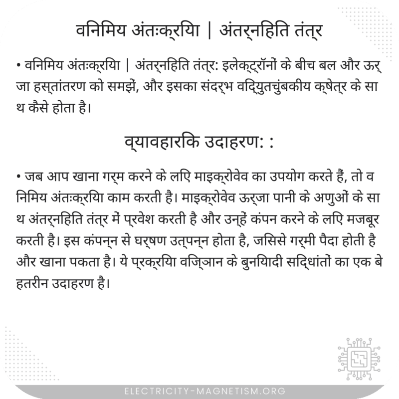 विनिमय अंतःक्रिया | अंतर्निहित तंत्र