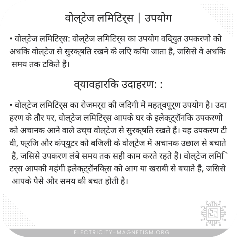 वोल्टेज लिमिटर्स | उपयोग