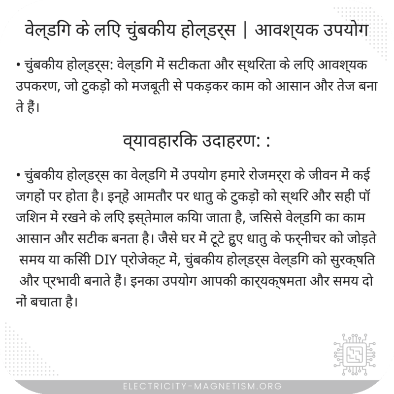 वेल्डिंग के लिए चुंबकीय होल्डर्स | आवश्यक उपयोग