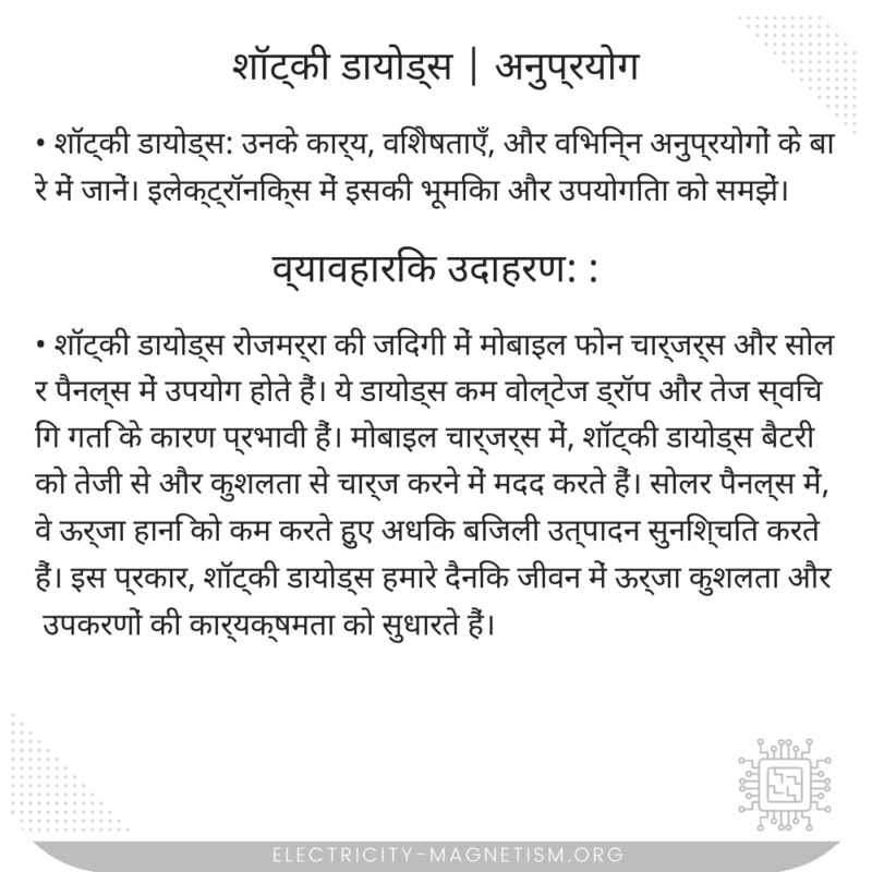 शॉट्की डायोड्स | अनुप्रयोग