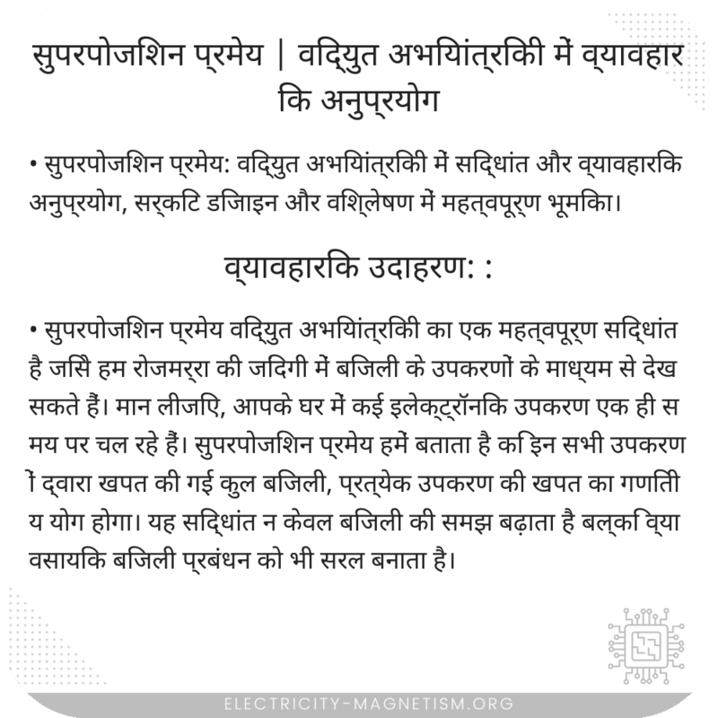 सुपरपोजिशन प्रमेय | विद्युत अभियांत्रिकी में व्यावहारिक अनुप्रयोग