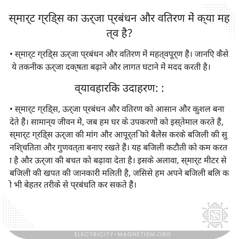 स्मार्ट ग्रिड्स का ऊर्जा प्रबंधन और वितरण में क्या महत्व है?