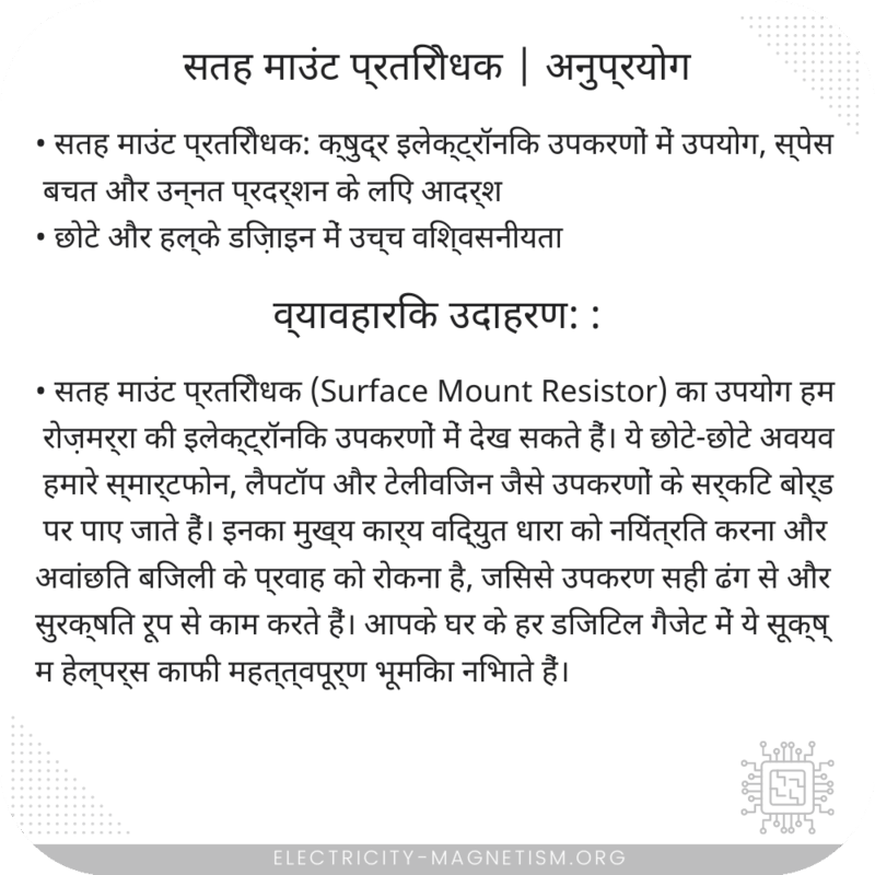 सतह माउंट प्रतिरोधक | अनुप्रयोग