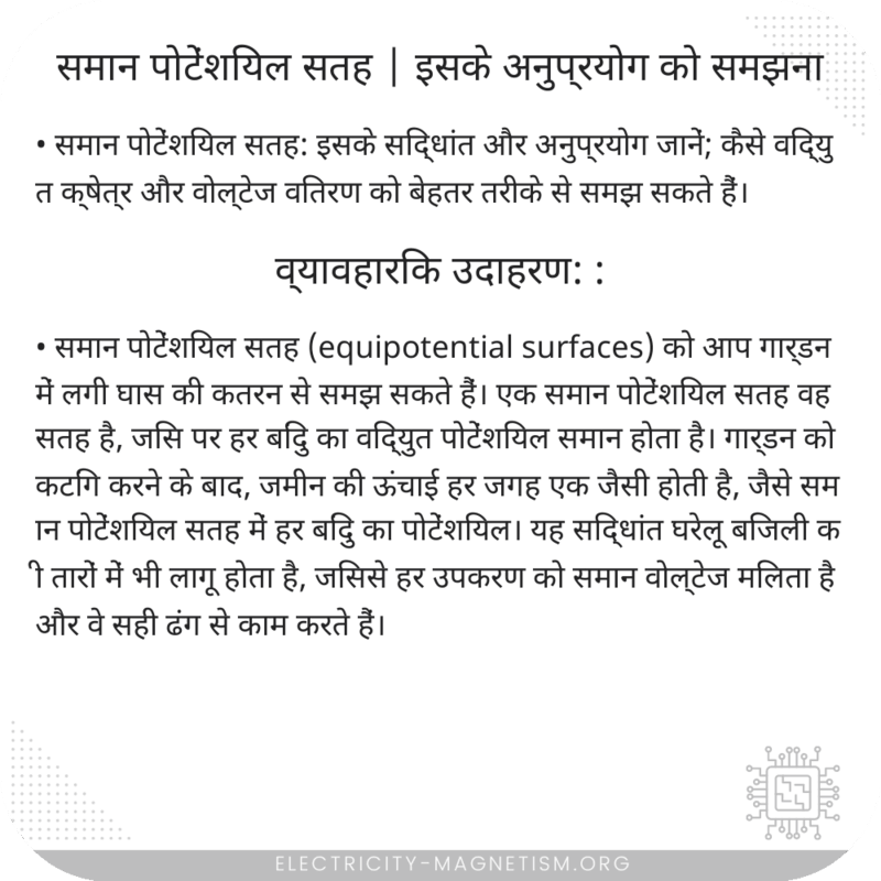 समान पोटेंशियल सतह | इसके अनुप्रयोग को समझना