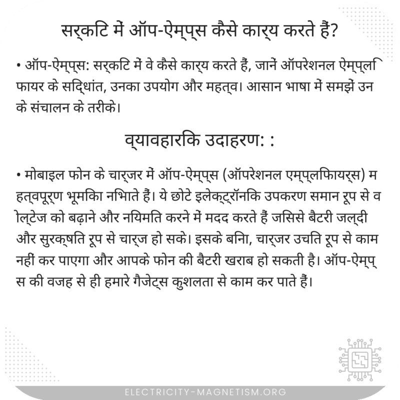 सर्किट में ऑप-ऐम्प्स कैसे कार्य करते हैं?
