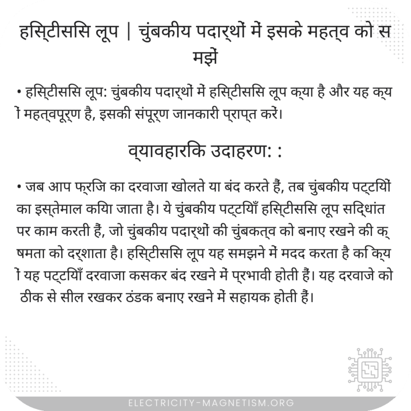 हिस्टीसिस लूप | चुंबकीय पदार्थों में इसके महत्व को समझें