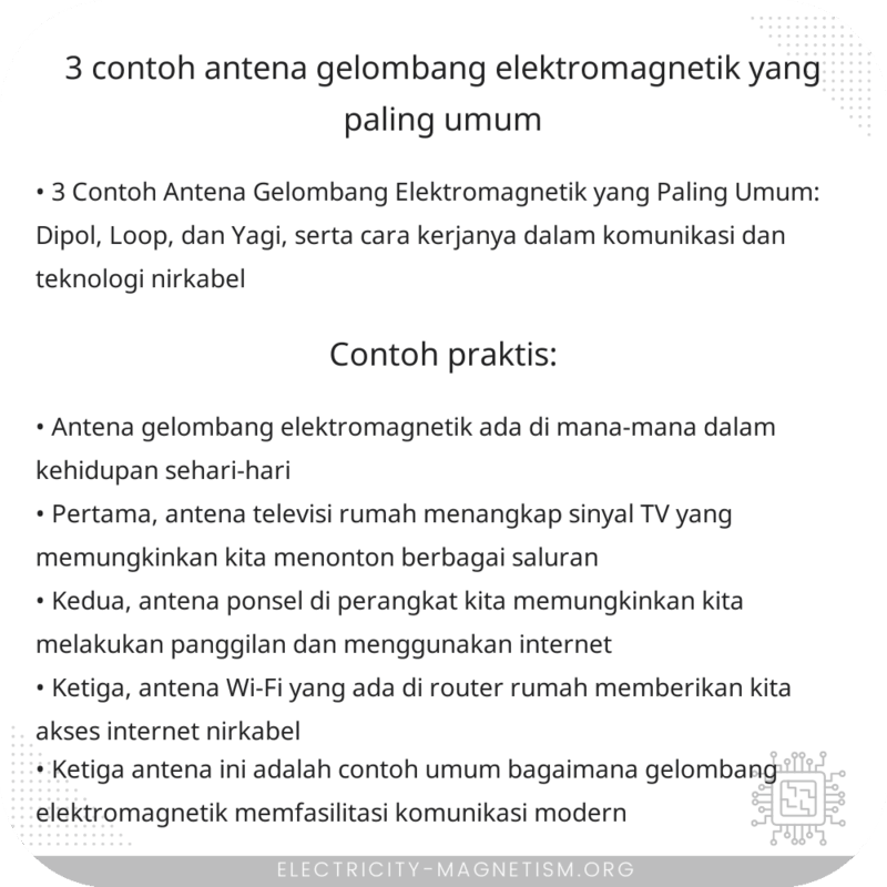 3 Contoh Antena Gelombang Elektromagnetik yang Paling Umum