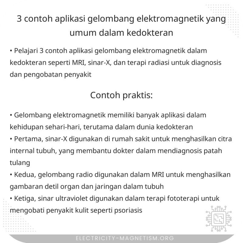 3 Contoh Aplikasi Gelombang Elektromagnetik yang Umum dalam Kedokteran