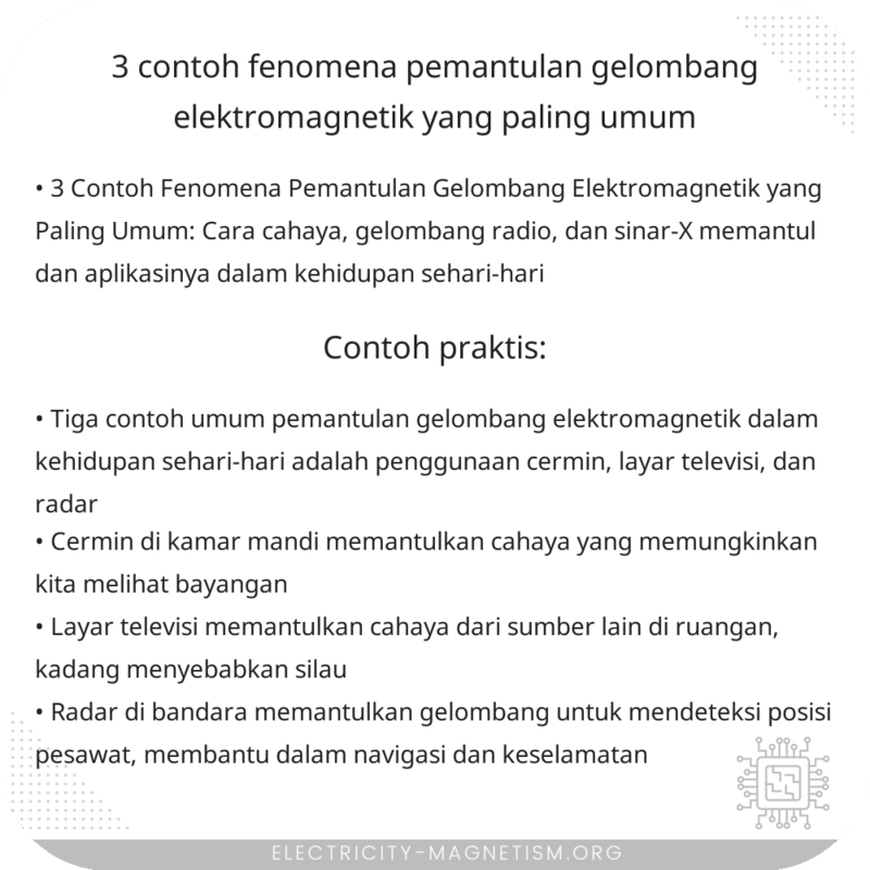 3 Contoh Fenomena Pemantulan Gelombang Elektromagnetik yang Paling Umum