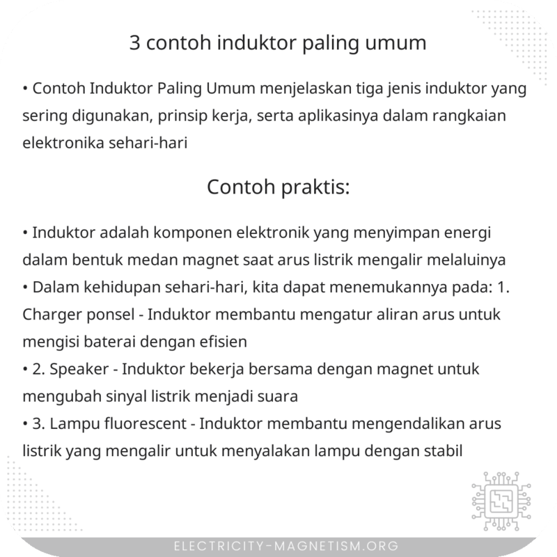 3 Contoh Induktor Paling Umum