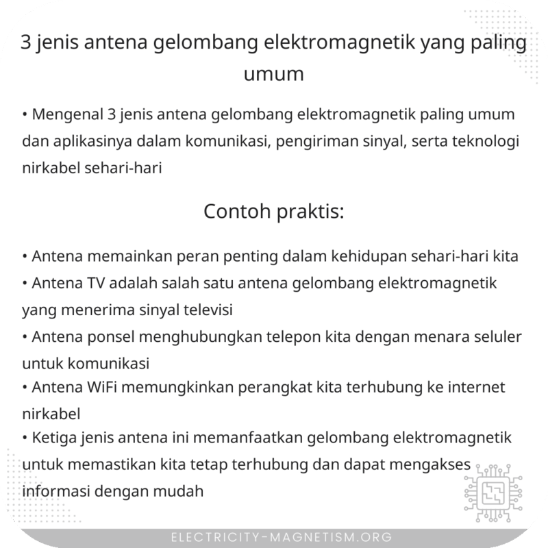 3 Jenis Antena Gelombang Elektromagnetik yang Paling Umum