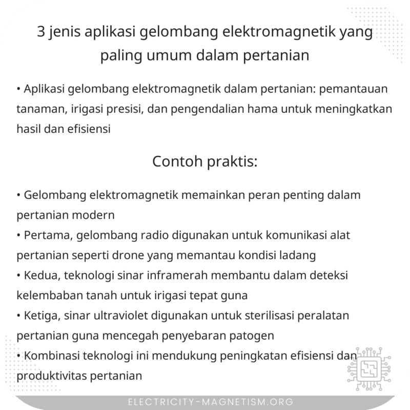 3 Jenis Aplikasi Gelombang Elektromagnetik yang Paling Umum dalam Pertanian