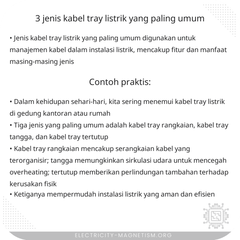 3 Jenis Kabel Tray Listrik yang Paling Umum