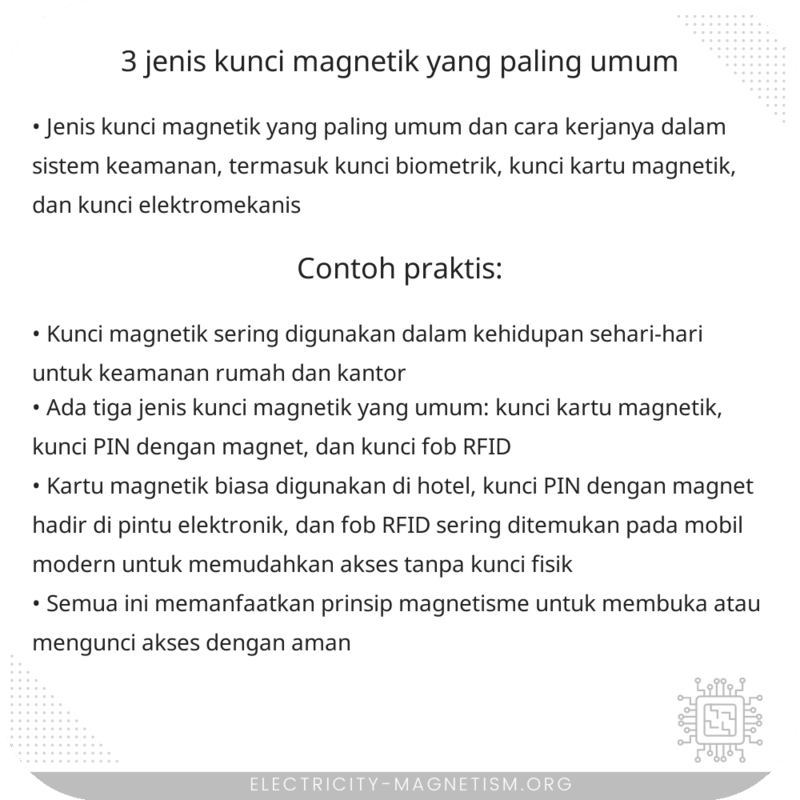 3 Jenis Kunci Magnetik yang Paling Umum