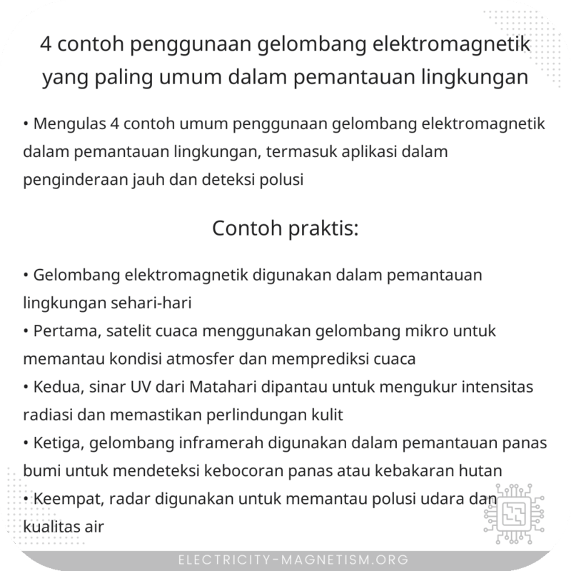 4 Contoh Penggunaan Gelombang Elektromagnetik yang Paling Umum dalam Pemantauan Lingkungan