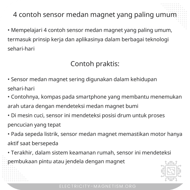 4 Contoh Sensor Medan Magnet yang Paling Umum