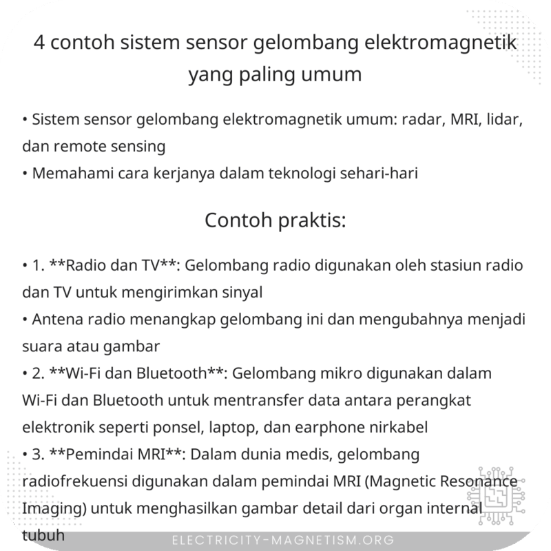 4 Contoh Sistem Sensor Gelombang Elektromagnetik yang Paling Umum