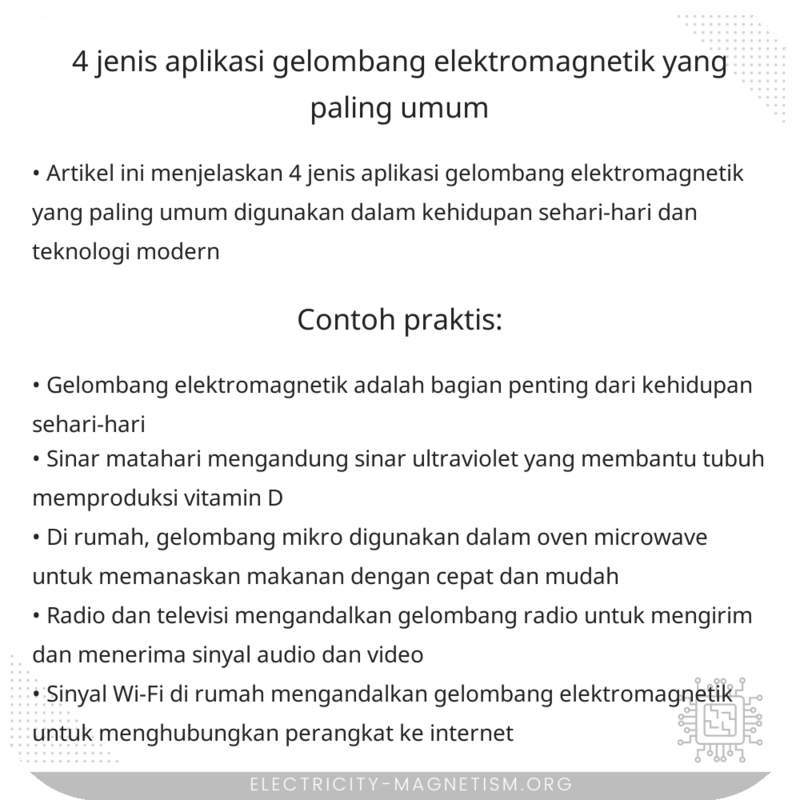 4 Jenis Aplikasi Gelombang Elektromagnetik yang Paling Umum