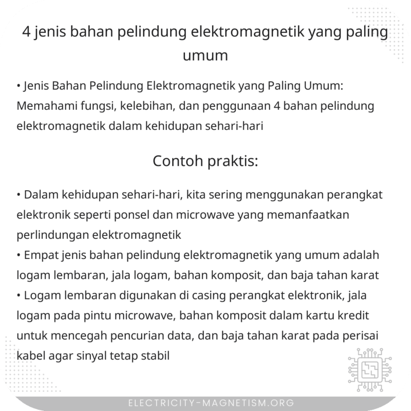 4 Jenis Bahan Pelindung Elektromagnetik yang Paling Umum
