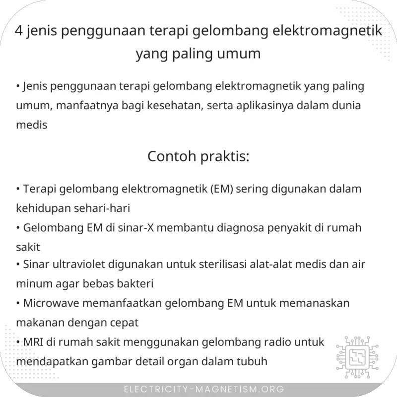 4 Jenis Penggunaan Terapi Gelombang Elektromagnetik yang Paling Umum