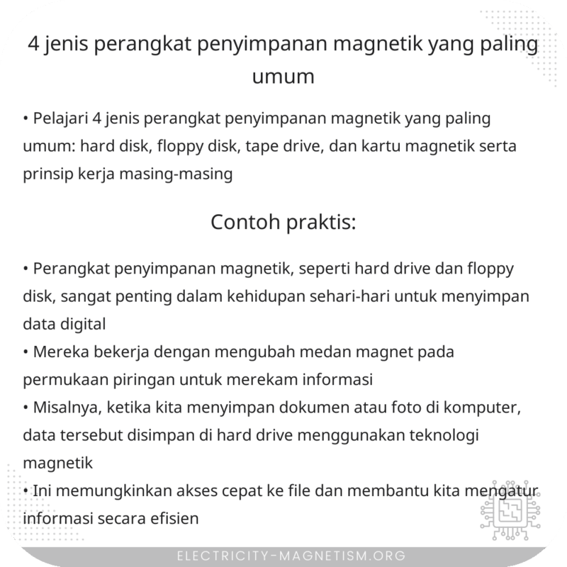 4 Jenis Perangkat Penyimpanan Magnetik yang Paling Umum