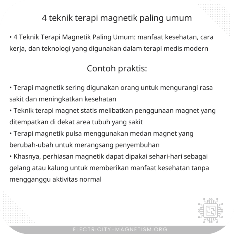4 Teknik Terapi Magnetik Paling Umum