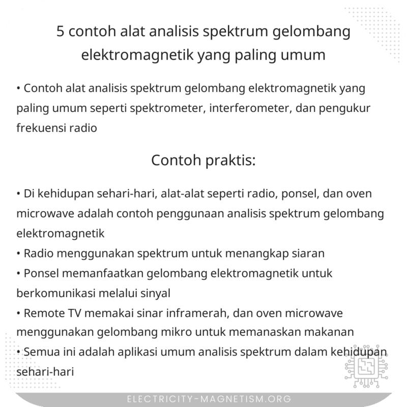 5 Contoh Alat Analisis Spektrum Gelombang Elektromagnetik yang Paling Umum